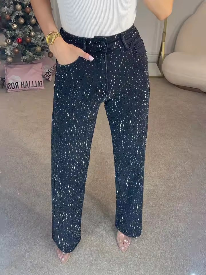 Jean Starlight taille haute avec strass