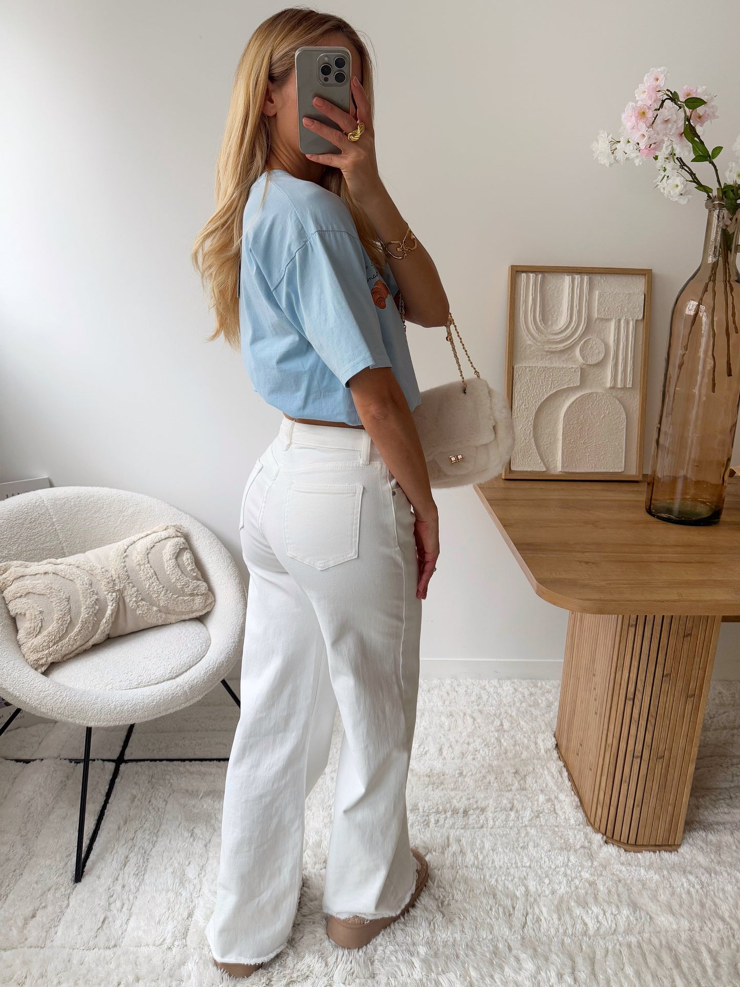 Jean wide leg LERANI - blanc