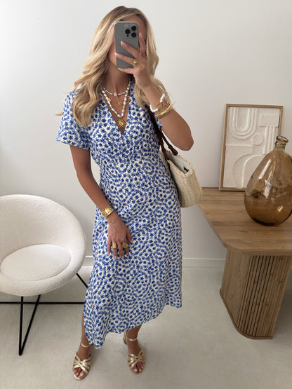 Abito midi con stampa floreale VIVIANE