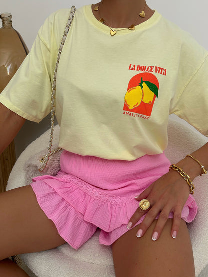 T-shirt con stampa limone DOLCE VITA