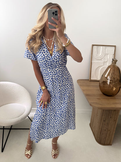 Abito midi con stampa floreale VIVIANE