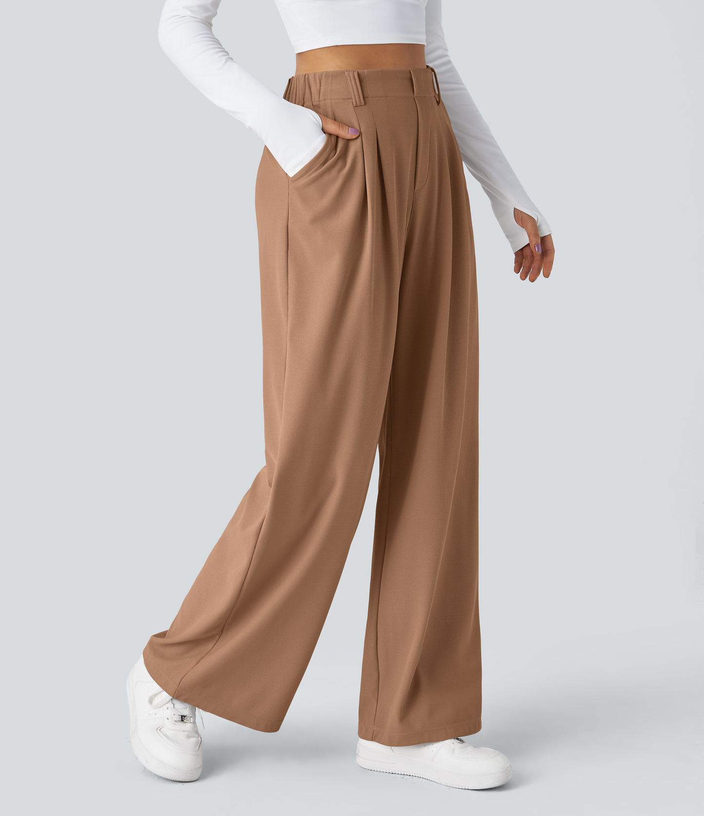 Pantalon HALARA - Taille haute, jambes larges