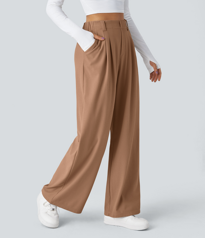 Pantalon HALARA - Taille haute, jambes larges