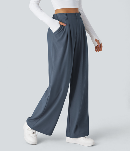 Pantalon HALARA - Taille haute, jambes larges