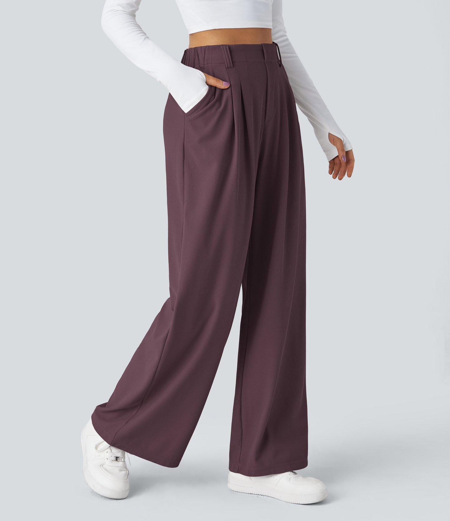 Pantalon HALARA - Taille haute, jambes larges