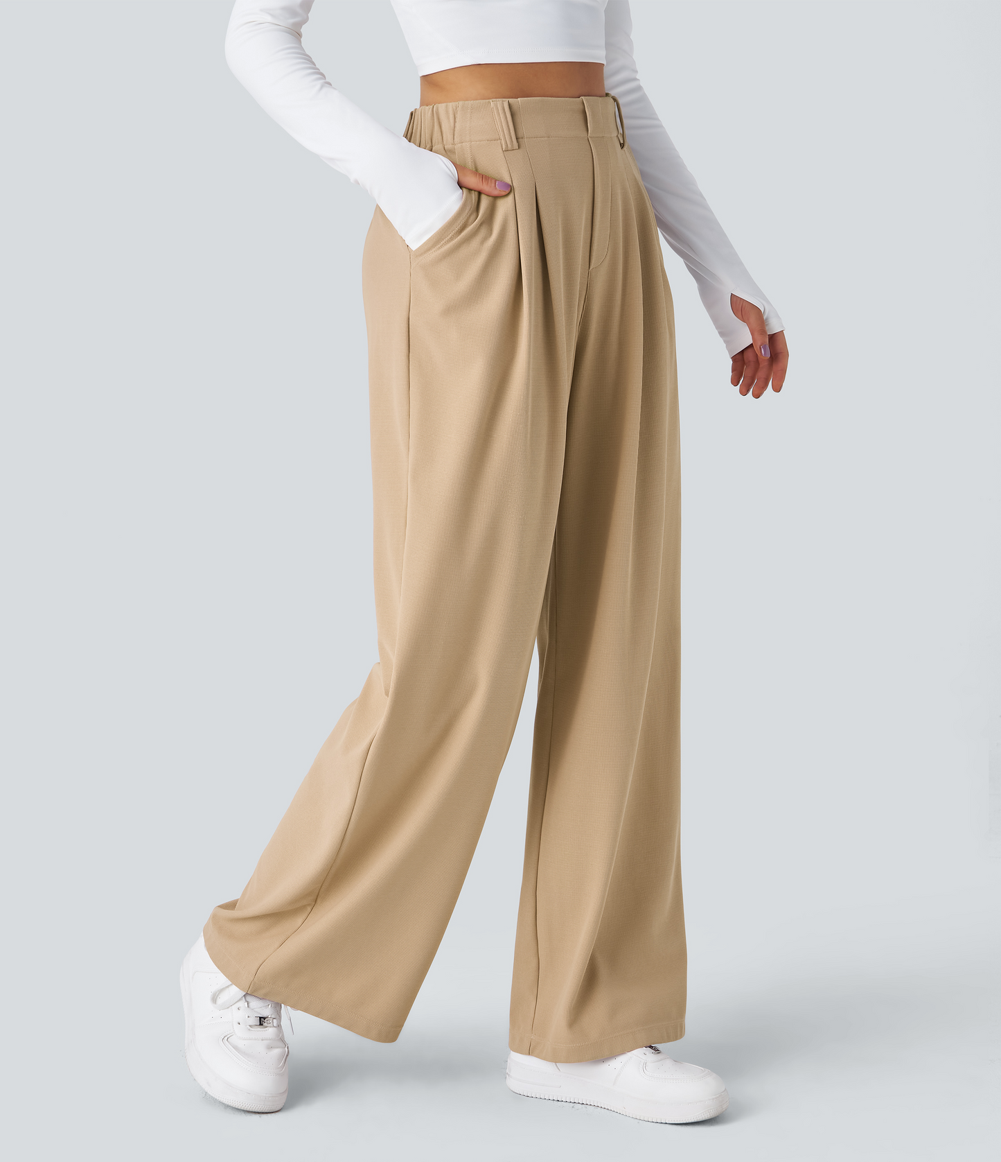 Pantalon HALARA - Taille haute, jambes larges