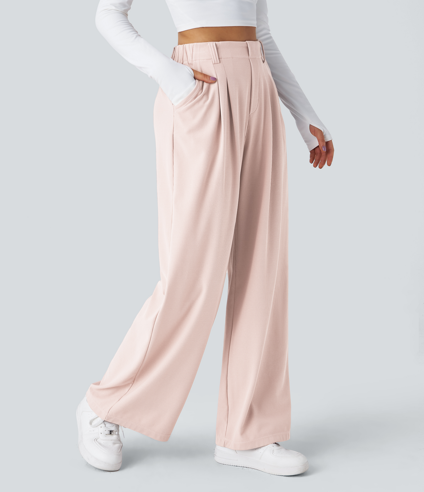 Pantalon HALARA - Taille haute, jambes larges