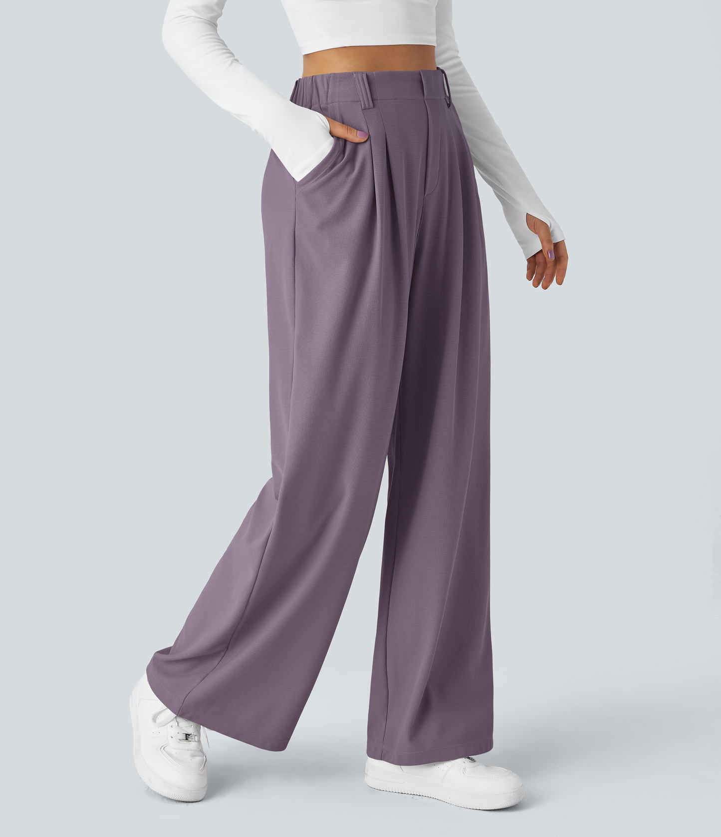 Pantalon HALARA - Taille haute, jambes larges