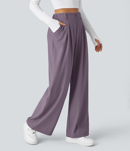Pantalon HALARA - Taille haute, jambes larges